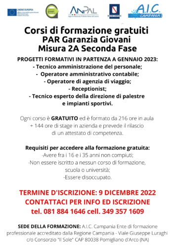 Corsi per giovani da 16 a 35 anni che non studiano e non lavorano